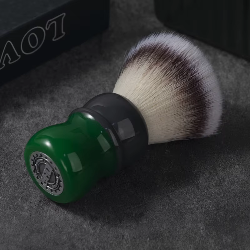 YAQI Mocha(Matcha) Brosse de rasage humide pour homme avec nœud haute résolution en cheveux synthéti