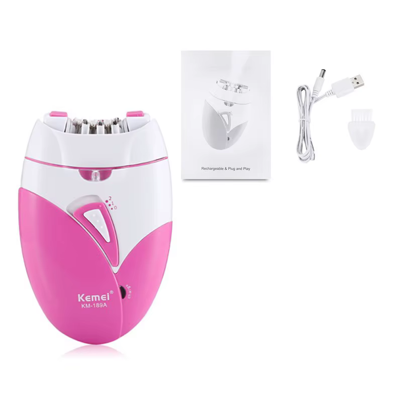Kemei 189A femmes épilateur indolore Rechargeable corps épilation Machine électrique rasage partie p
