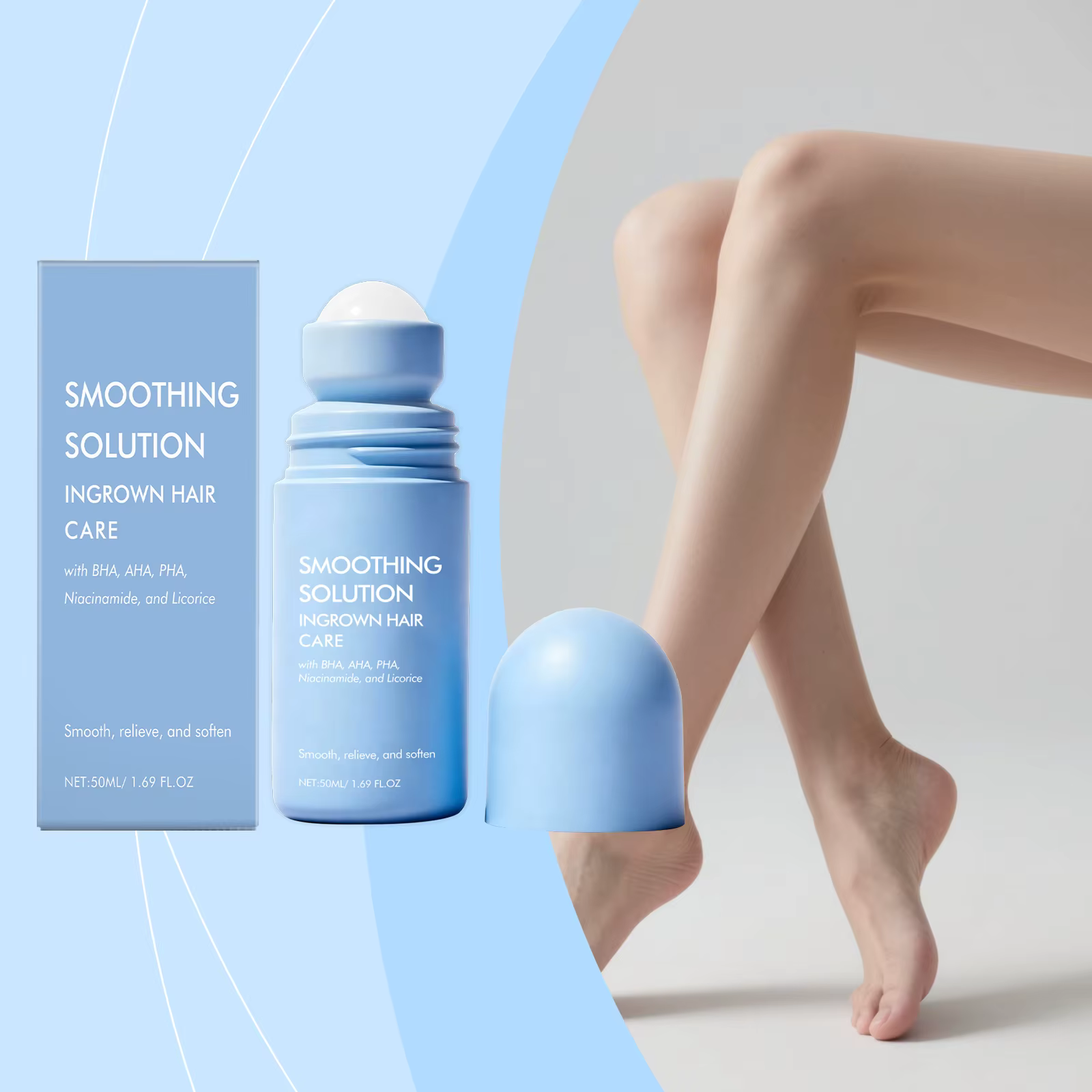 Sérum pour cheveux incarnés Centella Asiatica traitement des cheveux incarnés pour zone de Bikini ai