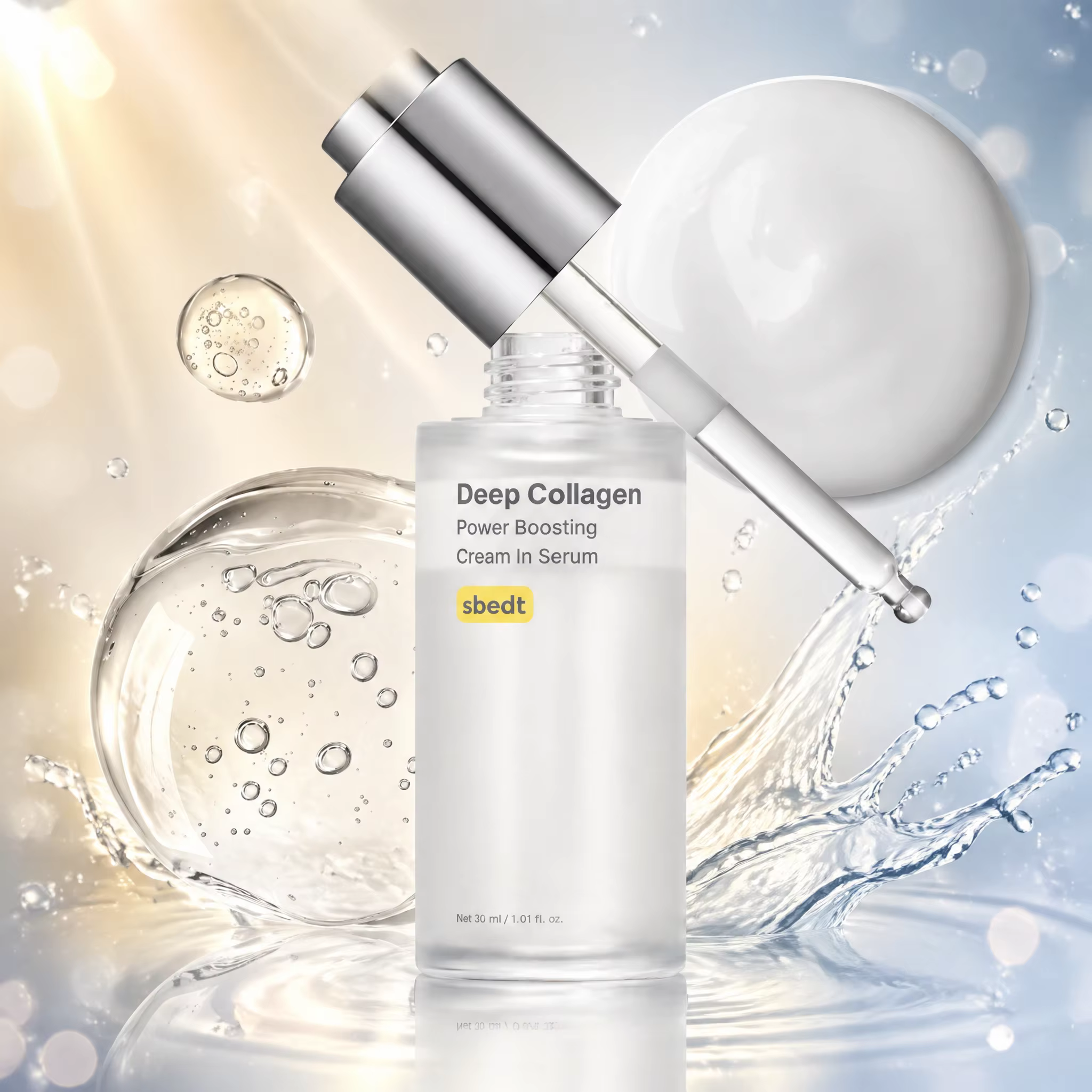 Sérum facial raffermissant au collagène, soin revitalisant intensif au collagène, nourrissant, blanc