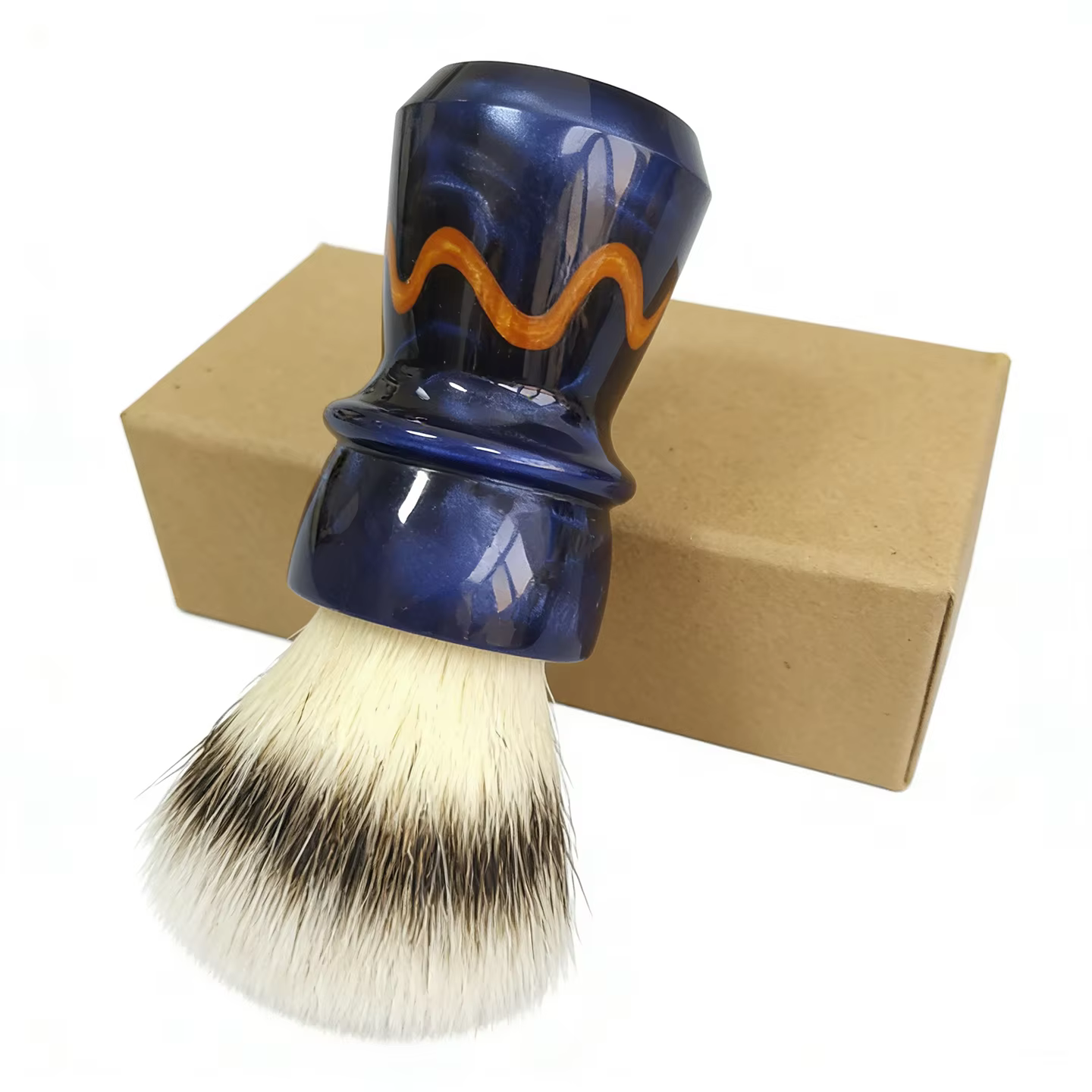 Pinceau à raser Dscosmetic EmberTwist CN6 en poils synthétiques et manche en résine pour homme