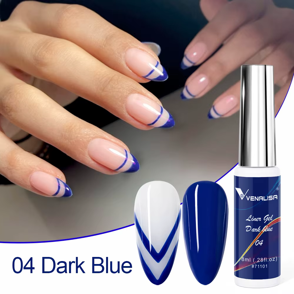 VENALISA – vernis à ongles français, ligne blanche, 21 couleurs, Gel de peinture UV/LED, beau vernis