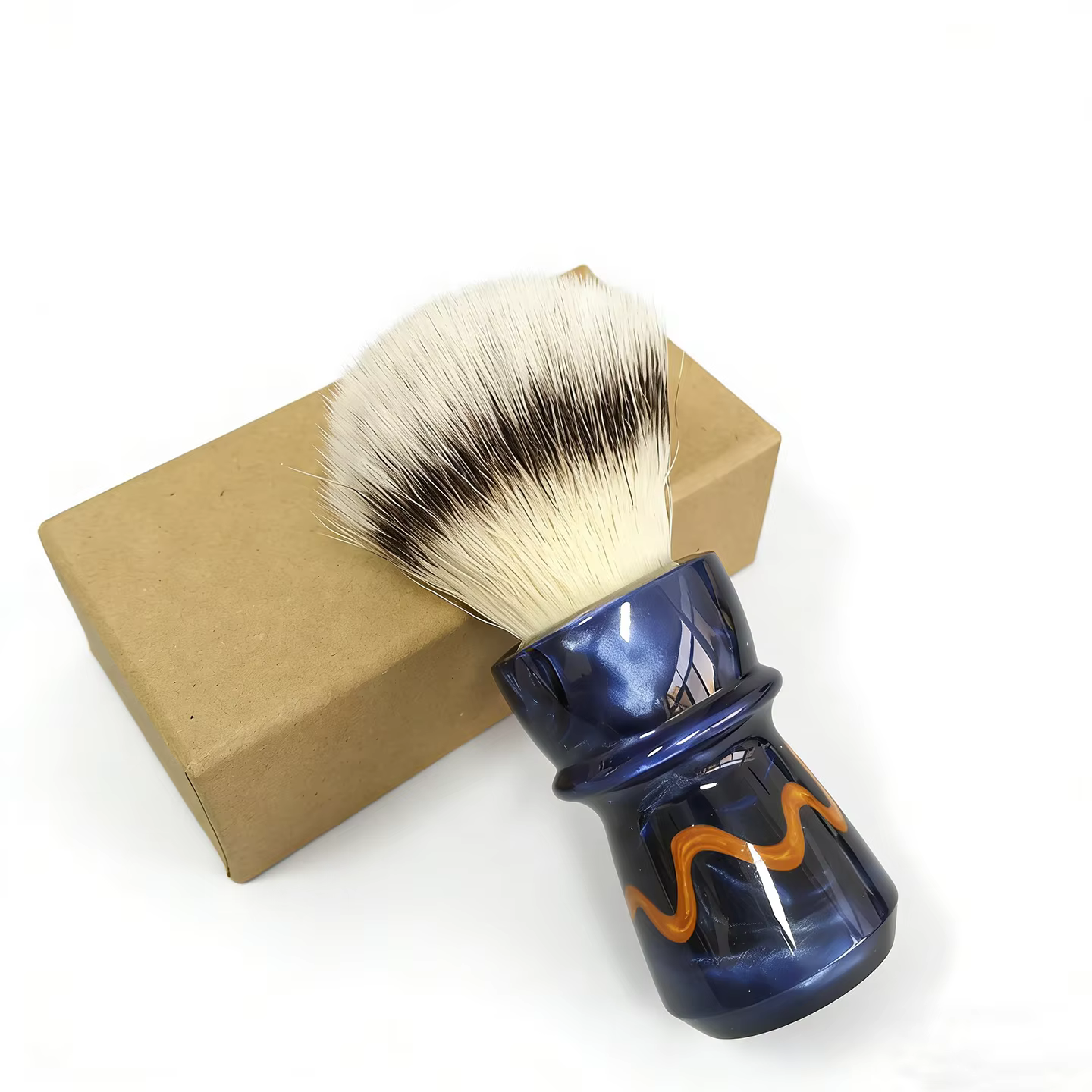 Pinceau à raser Dscosmetic EmberTwist CN6 en poils synthétiques et manche en résine pour homme