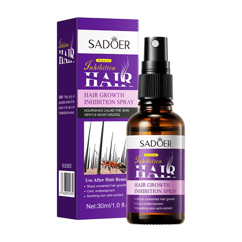 Sérum en Spray Inhibiteur de Croissance des Poils 30ml, Sans Douleur, à l'Allantoïne et à l'Extrait