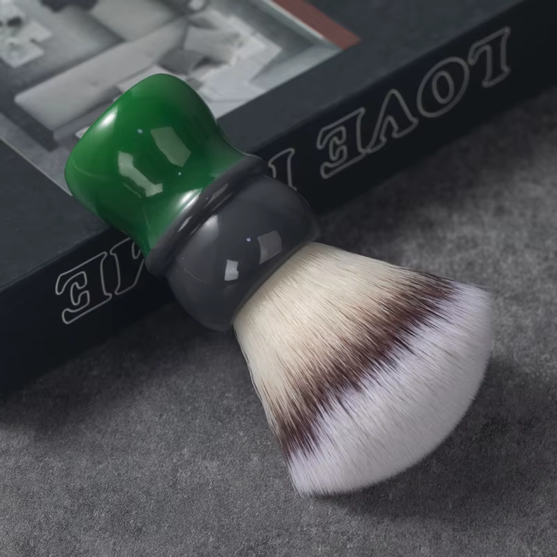 YAQI Mocha(Matcha) Brosse de rasage humide pour homme avec nœud haute résolution en cheveux synthéti