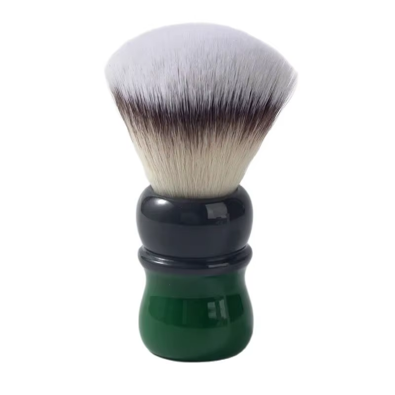 YAQI Mocha(Matcha) Brosse de rasage humide pour homme avec nœud haute résolution en cheveux synthéti