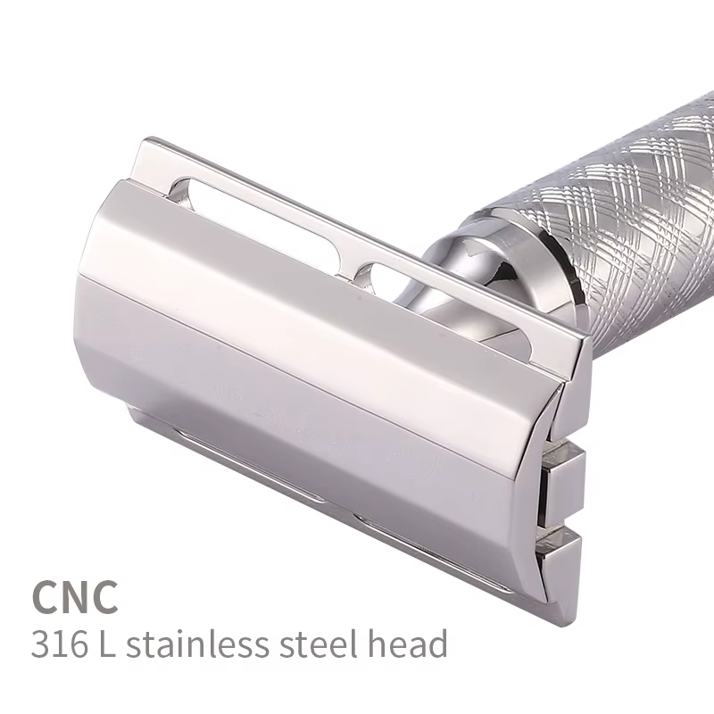 Tête de rasoir de sécurité à Double tranchant en acier inoxydable CNC 316L, accessoires de rasoir ma