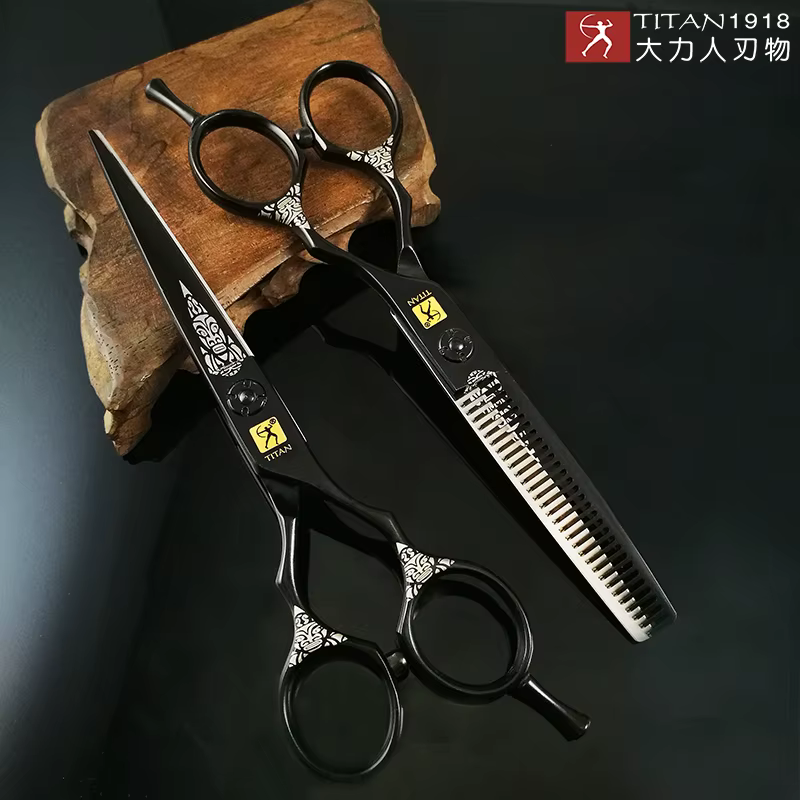 TITAN coupe de cheveux ciseaux de coupe amincissants ciseaux de coiffeur japon acier 5.5 pouces 6.0 