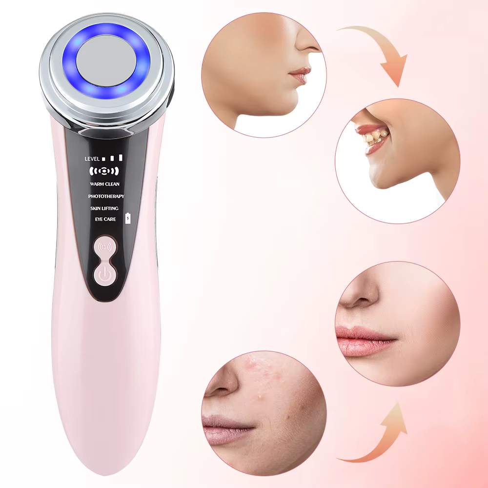 Masseur de visage rajeunissement de la peau Radio mésothérapie LED Lifting du visage beauté Vibratio