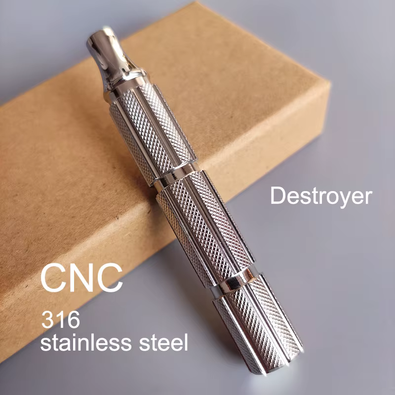 Dscosmetic Destroyer 316L manche de rasoir de sécurité en acier inoxydable