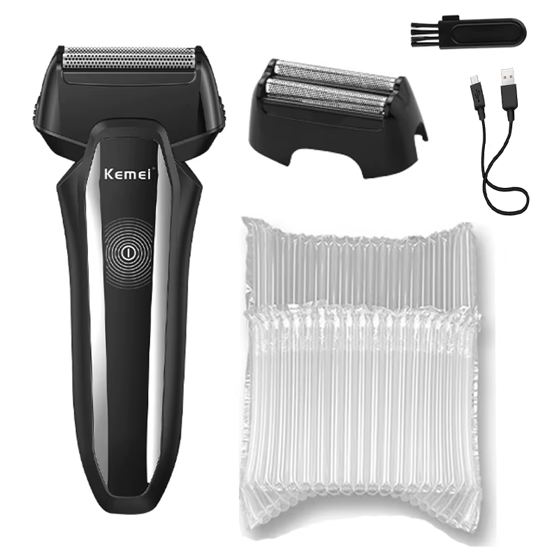 Rasoir électrique puissant pour hommes, machine à raser le visage et la barbe, rasoir électrique rec