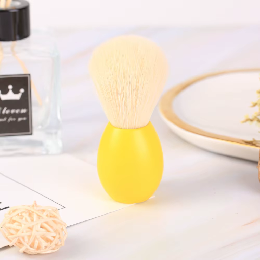 YAQI – brosse de rasage à nœud en cachemire pour homme, outil pour le jour de pâques, Version jaune