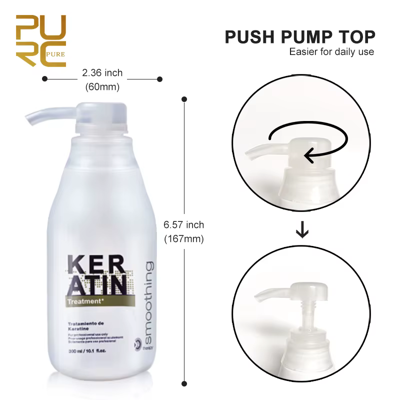 PURC 300ML traitement professionnel des cheveux à la kératine lissage réparation frisottis cheveux b