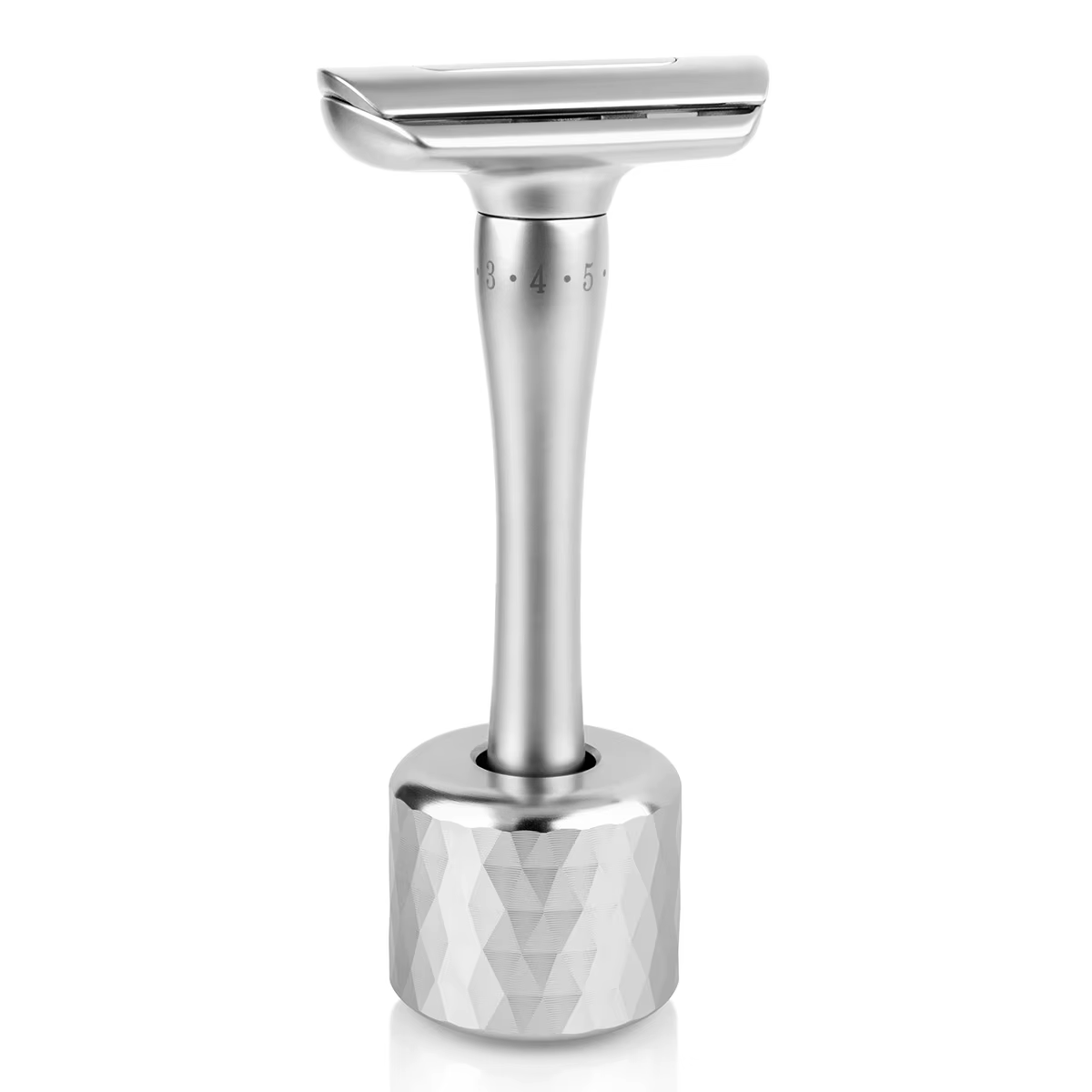 QShave – rasoir de sécurité réglable avec couvercle magnétique, 1 rasoir, 1 étui jetable et 5 lames