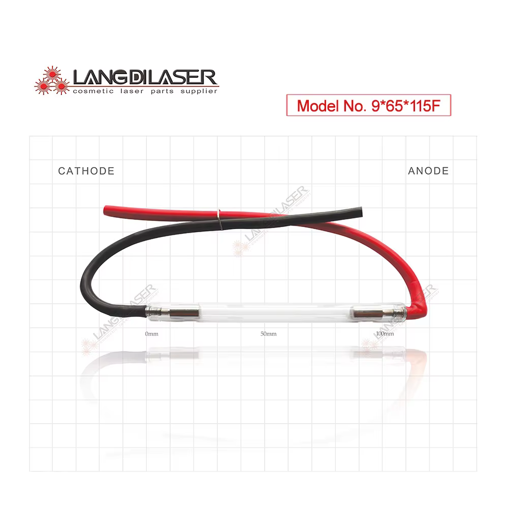 Ampoules laser IPL : 9*65*115F - courbure d'anode, lampe flash IPL pour pièce à main honkonlaser, la