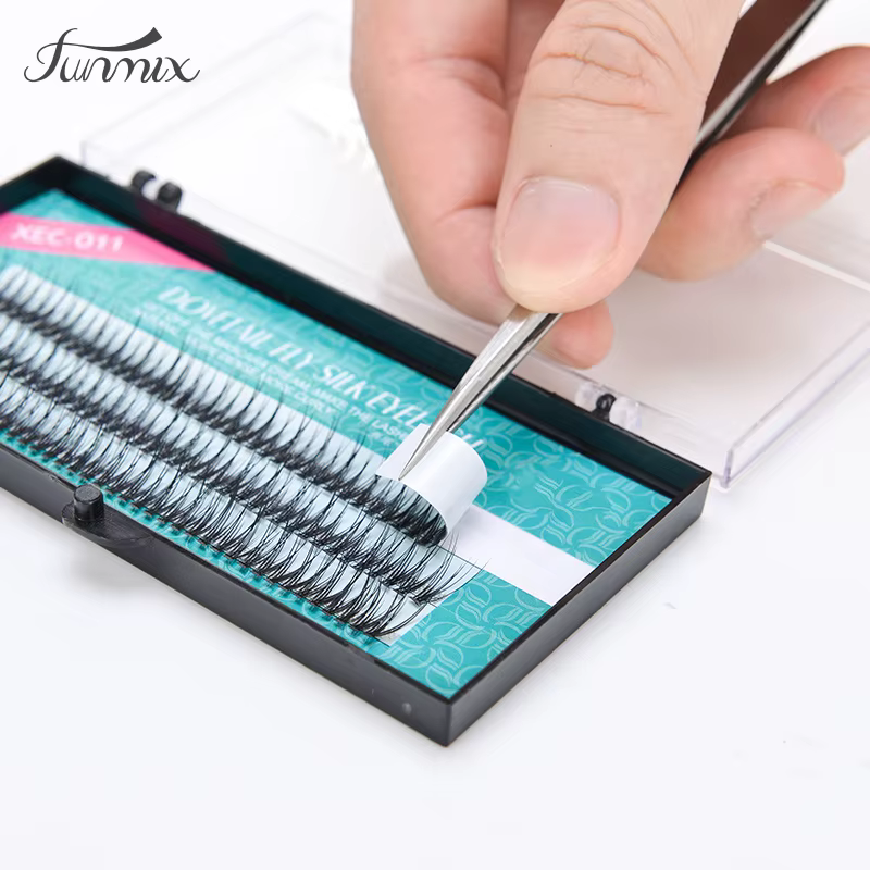1pc FUNMIX naturel queue de poisson Type queue d'aronde mouche cils doux vison cils pour faux cils E