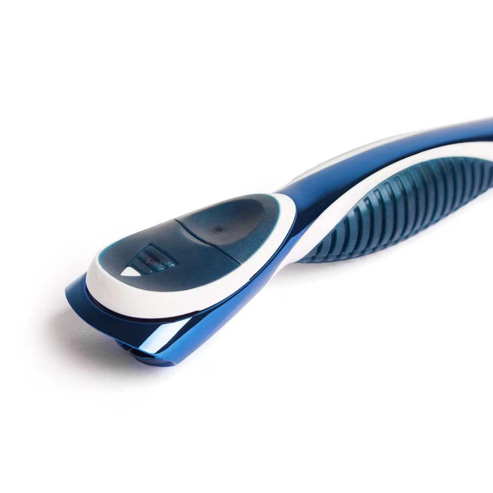 Rasoir QShave Blue Men, 1 manche et 10 cartouches (1 lame X3, 9 lames X5)