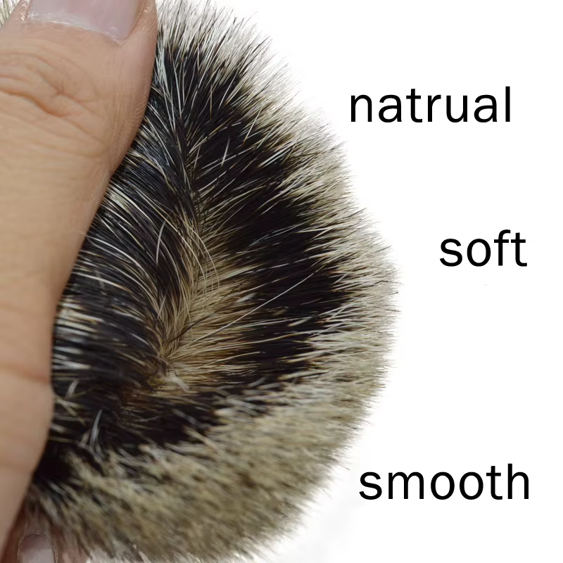 DSCOSMETIC-Tête de brosse de rasage en poils de blaireau de montagne, 26mm, pointe argentée la plus