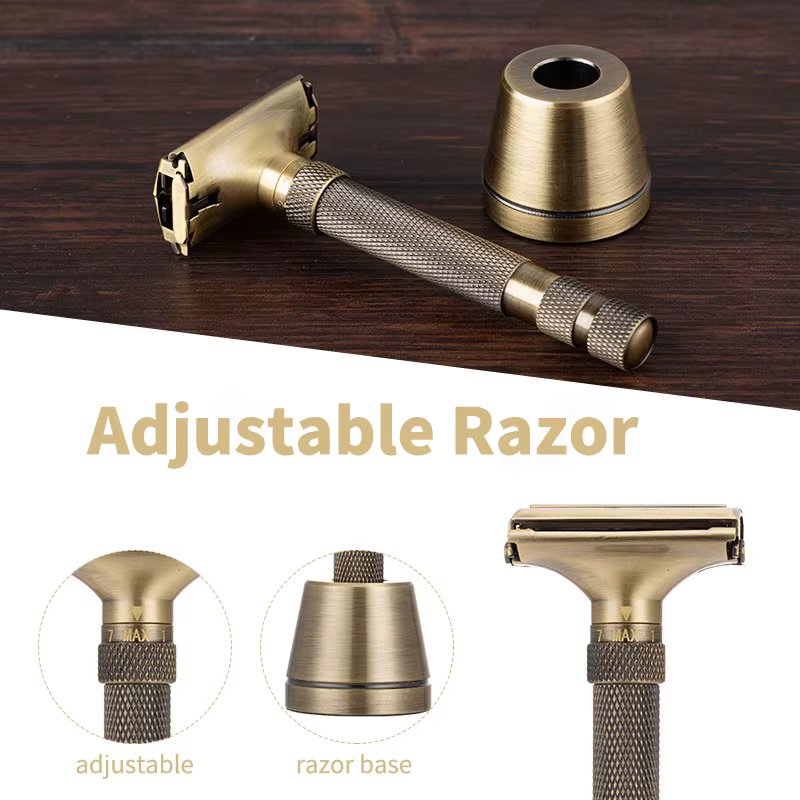 Nouveau Design luxueux rasoir papillon ouvert réglable sécurité classique pour superbe hommes rasage