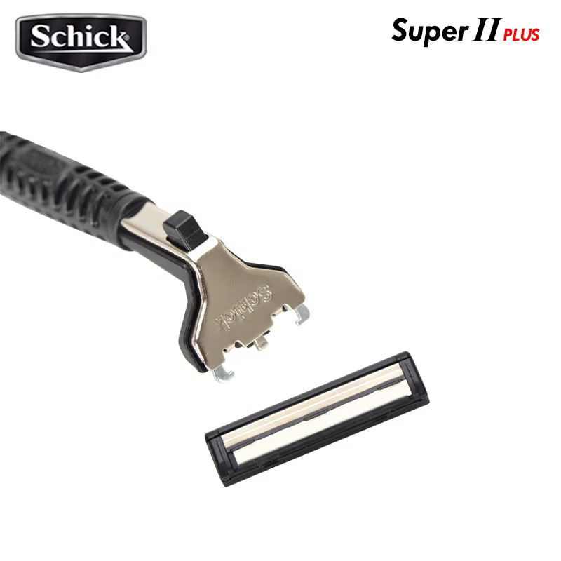 Schick – lames de rasoir pour le visage Super II PLUS, Double lubrification, vitamine B5, 48 pièces