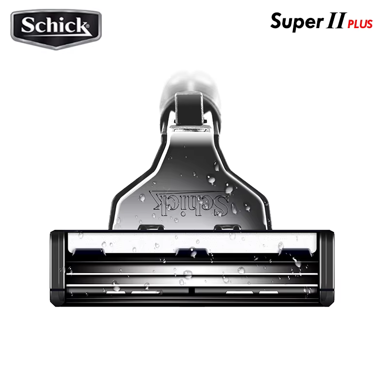Schick – lames de rasoir pour le visage Super II PLUS, Double lubrification, vitamine B5, 48 pièces