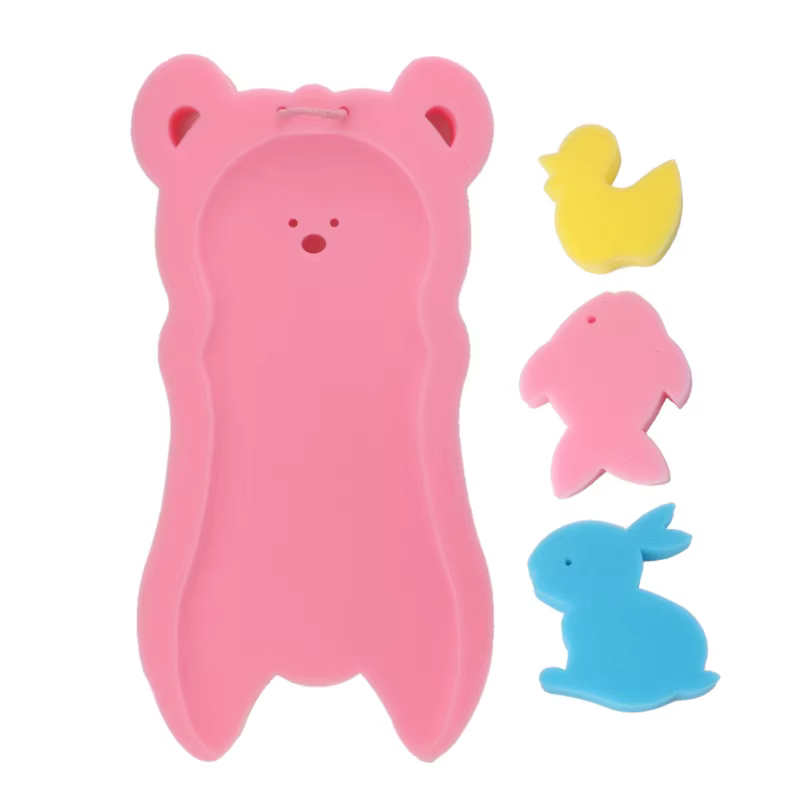 Coussin éponge antidérapant pour nouveau-né, bain pour bébé, soins pour bébé