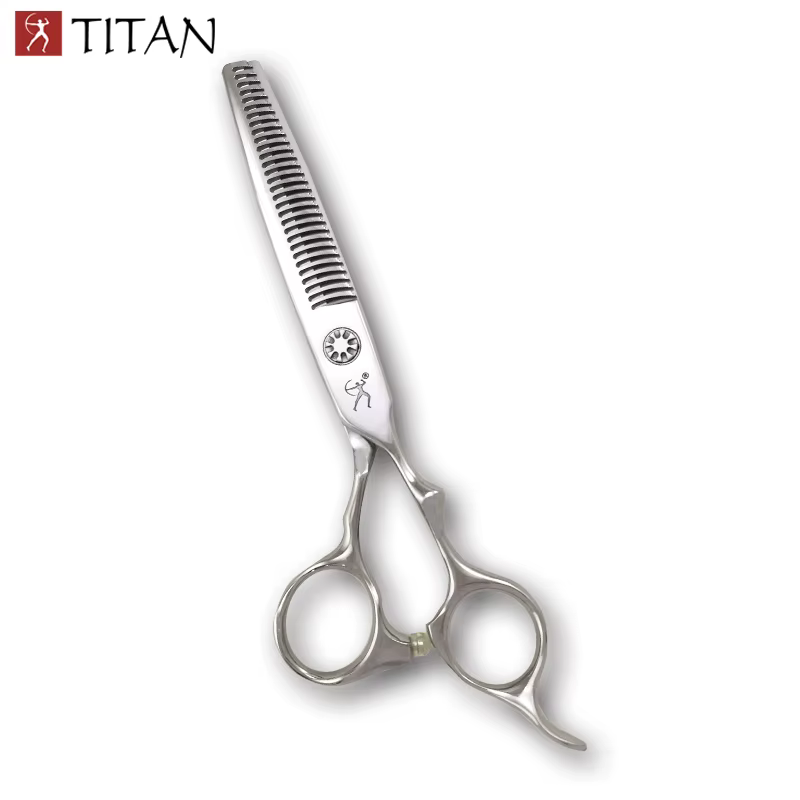 Ciseaux amincissants pour cheveux Titan avec vis à billes pour barbe VG10 ACIER