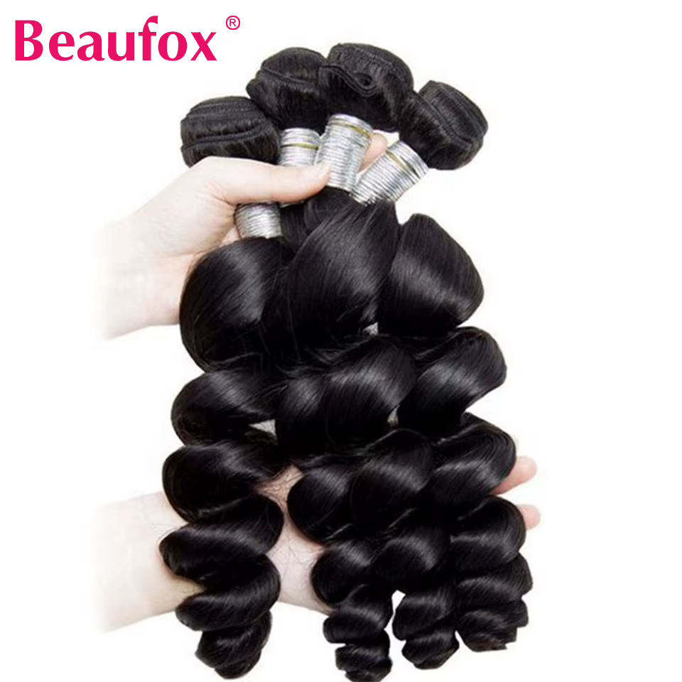 Beautorch-Tissage en Lot Brésilien Naturel Remy Noir Ondulé, Extension de Cheveux, 8 à 30 Pouces, Lo