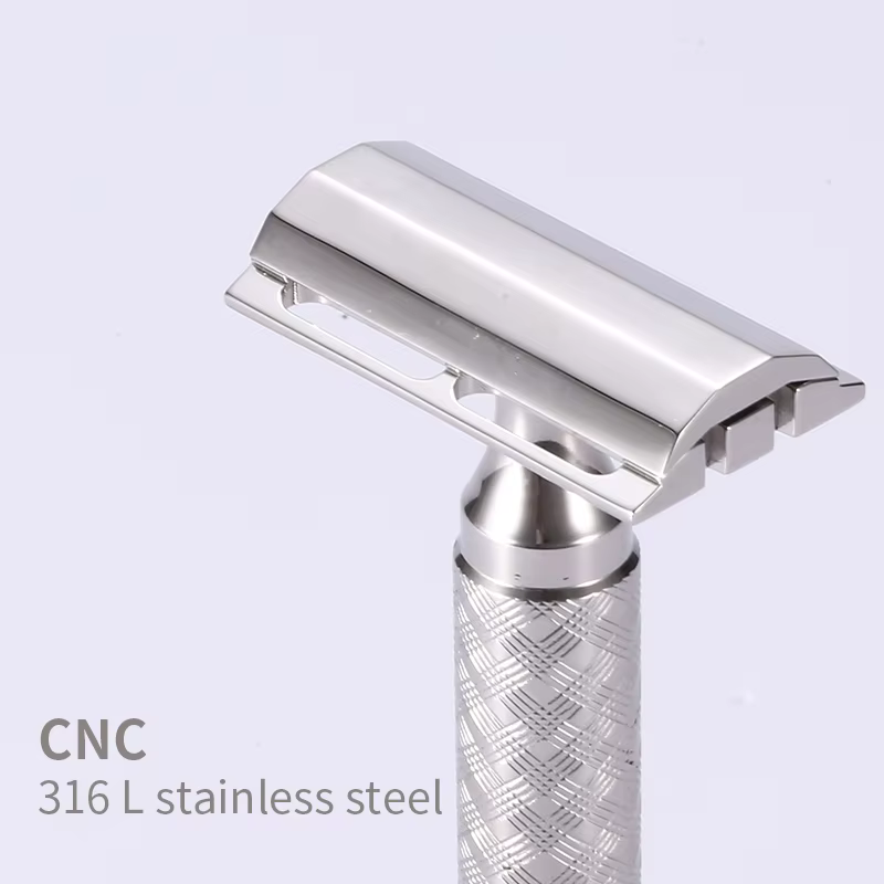 Tête de rasoir de sécurité à Double tranchant en acier inoxydable CNC 316L, accessoires de rasoir ma