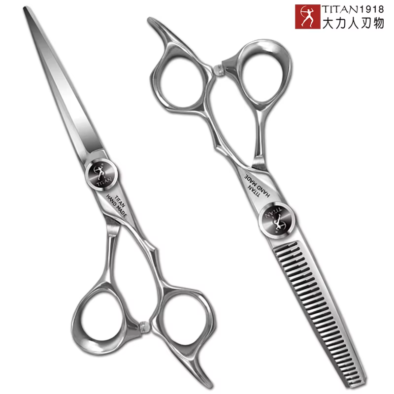 Titan 6 pouces outil de style de coupe d'amincissement ciseaux à cheveux en acier inoxydable ciseaux