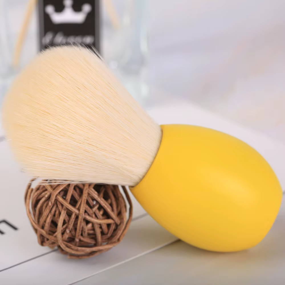 YAQI – brosse de rasage à nœud en cachemire pour homme, outil pour le jour de pâques, Version jaune