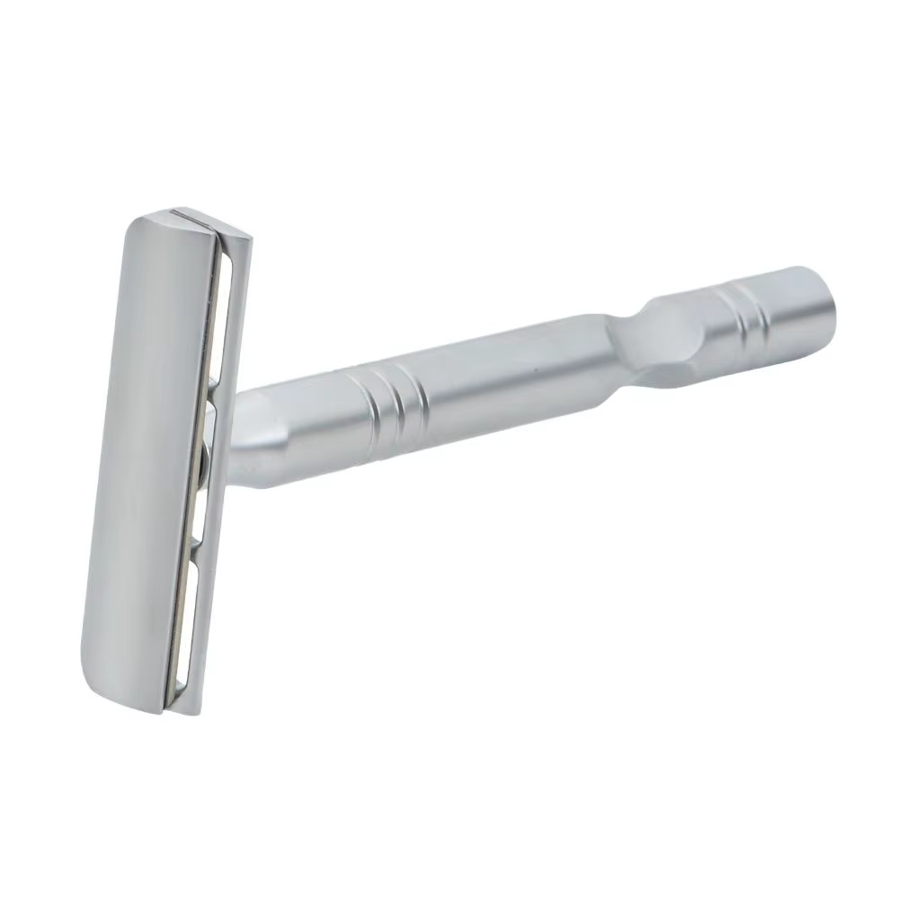 YAQI – rasoir de sécurité pour hommes, couleur Chrome mat, lame AC Excalibur, à un seul bord