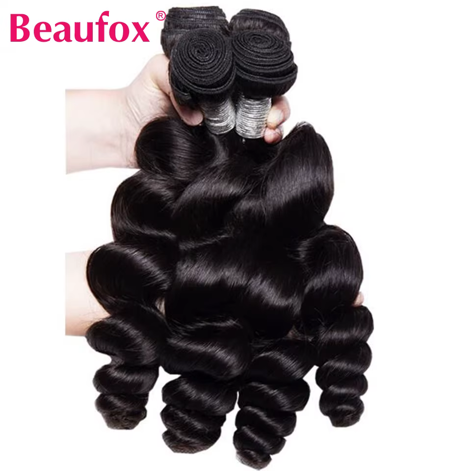 Beautorch-Tissage en Lot Brésilien Naturel Remy Noir Ondulé, Extension de Cheveux, 8 à 30 Pouces, Lo