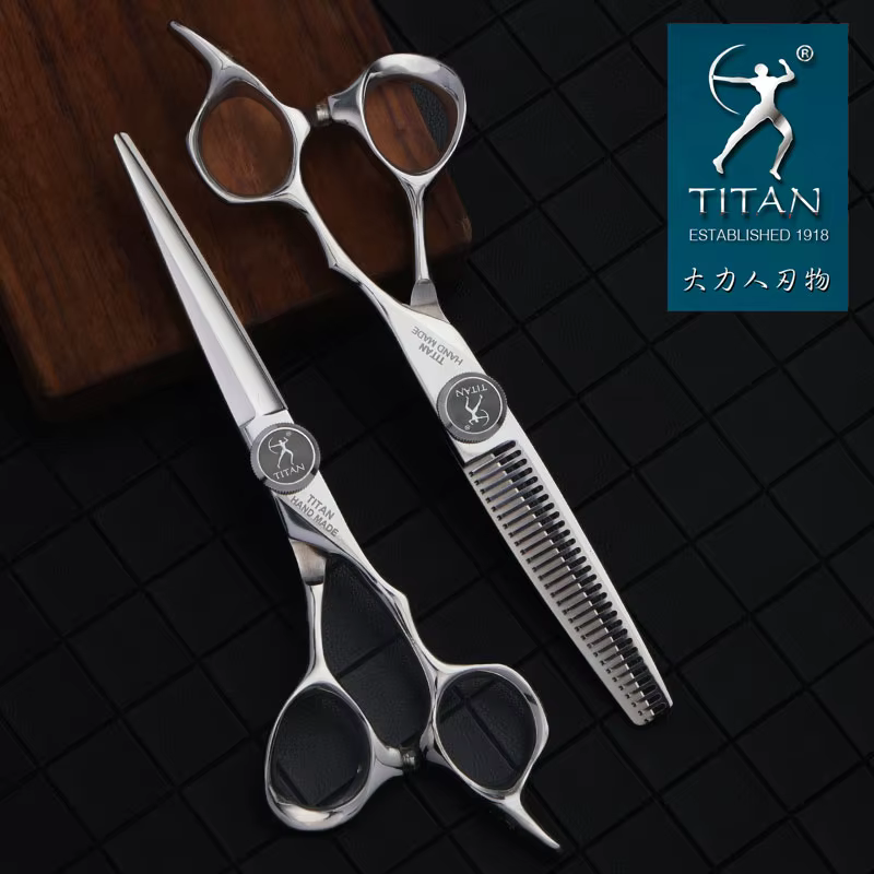 Titan 6 pouces outil de style de coupe d'amincissement ciseaux à cheveux en acier inoxydable ciseaux