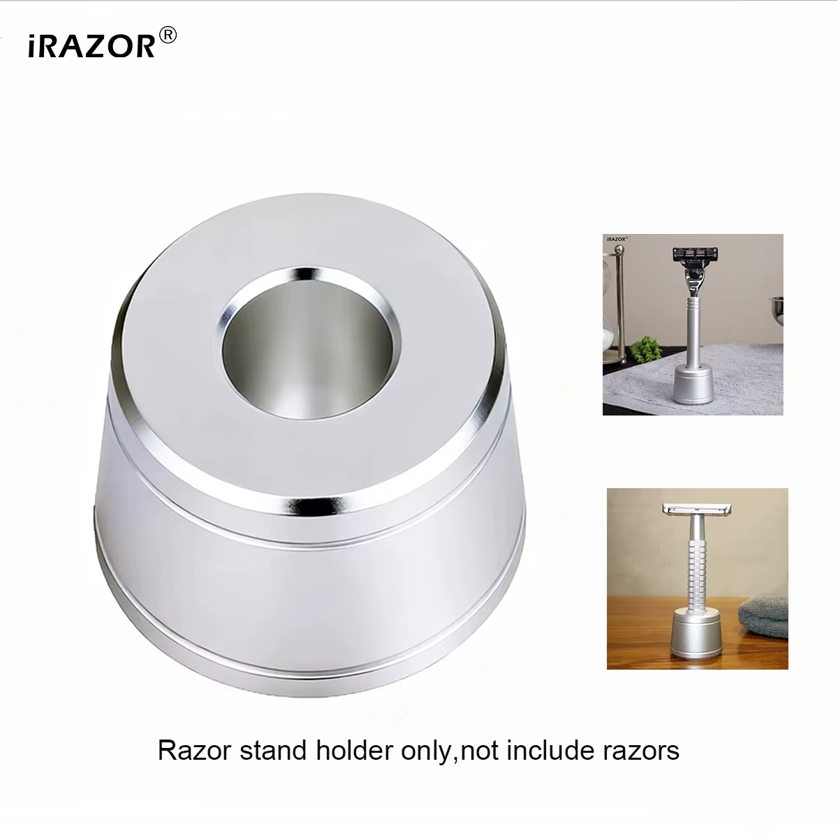 Base de rasoir de sécurité double face IRAZOR, support de rasoir classique, accessoires de rasage, s