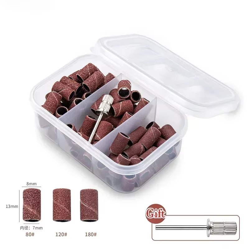 100/50pcs bandes de ponçage zèbre Machine forets à ongles polissage 80 # 150 # 240 #   Outils de rem