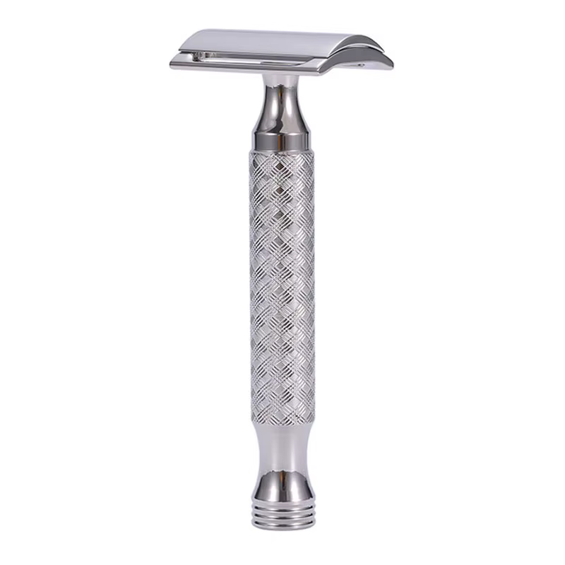 Rasoir manuel en acier inoxydable pour homme, rasoir de sécurité classique à double tranchant, CNC S