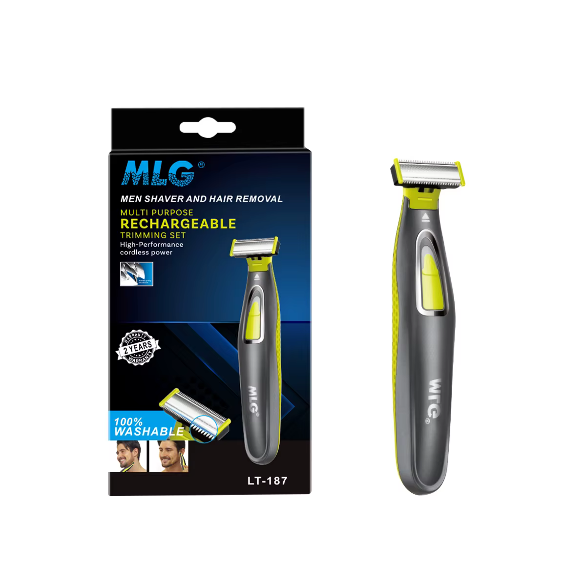 Rasoir électrique MLG pour hommes et femmes, tondeuse portable pour tout le corps, USB, lame en form