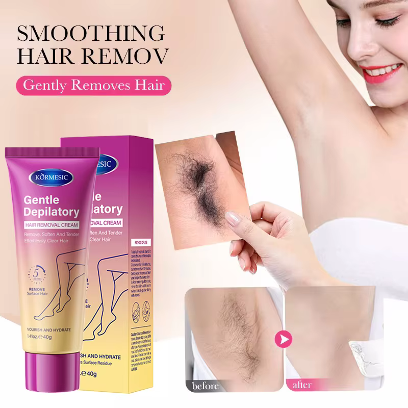 Crème dépilatoire permanente, inhibiteur de croissance des poils, pour le visage, les bras, les aiss