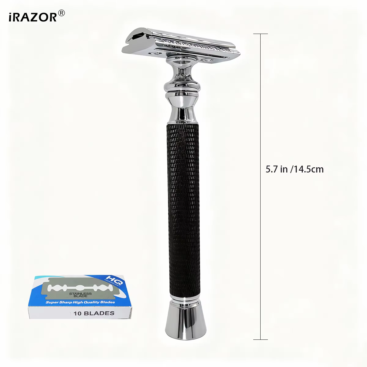 iRAZOR – rasoir DE sécurité classique en forme DE T pour hommes, Machine DE rasage antidérapante tex