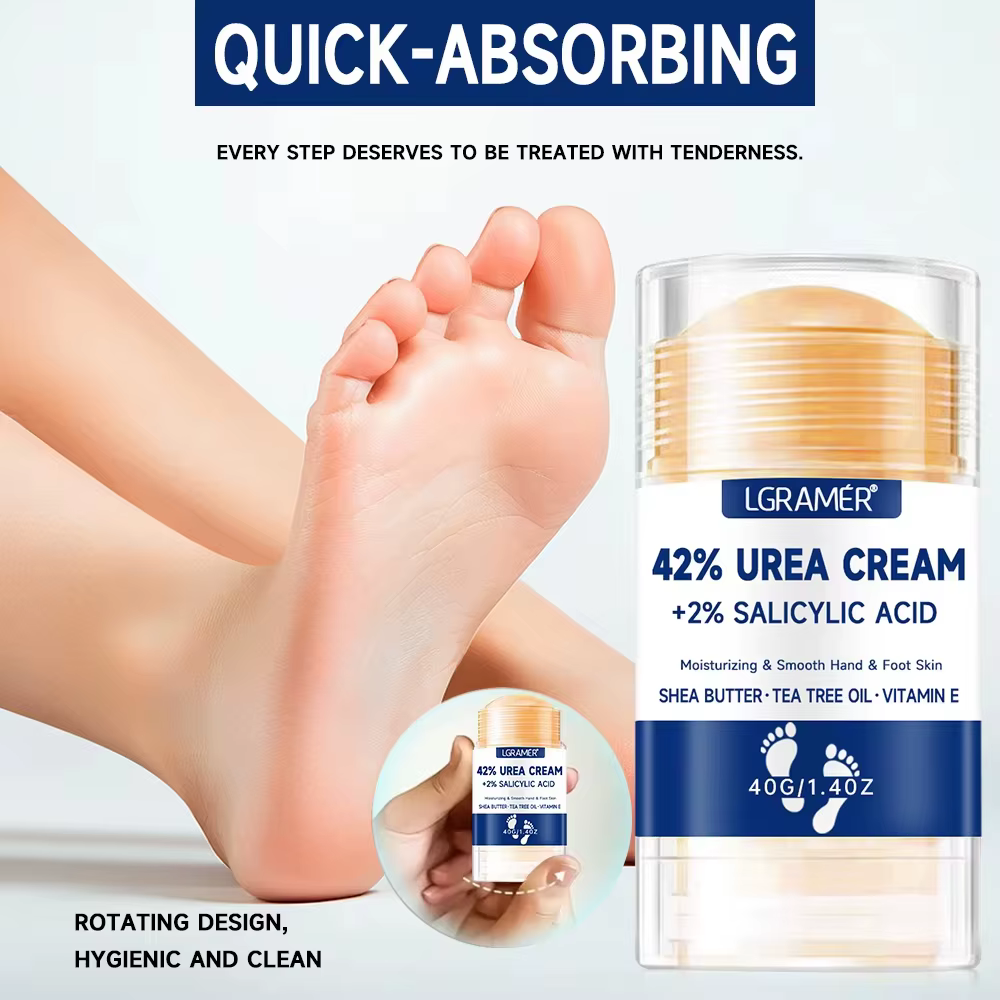 Crème pour les pieds à 42% d'urée + 2% d'acide salicylique, hydratante et exfoliante, réparation des