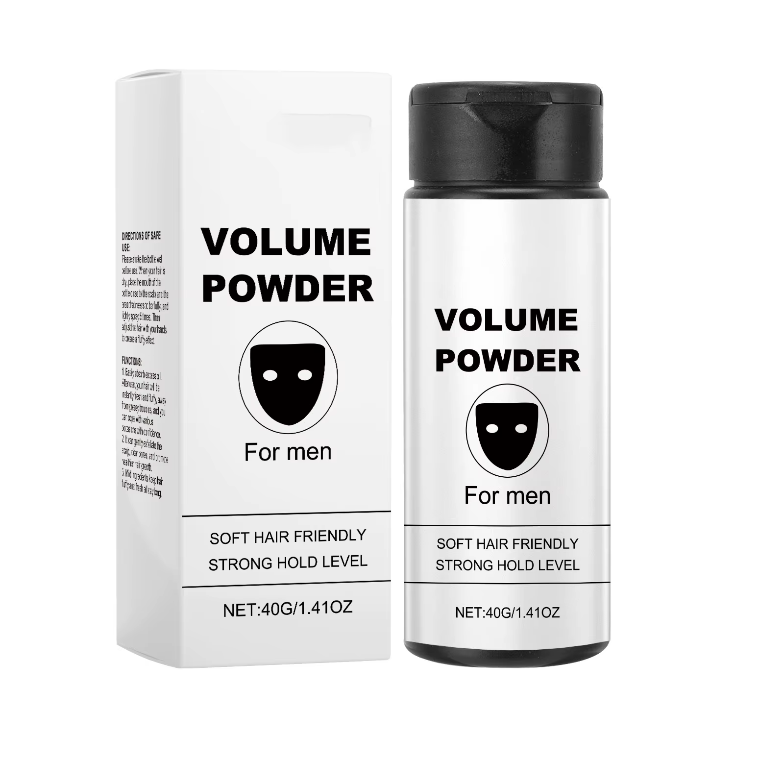 Poudre Volumisante Homme Fixation Forte Texturisante Contrôle Longue Durée de l'Huile Fini Mat Salon