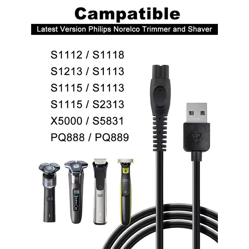 Chargeur pour rasoir Philips Norelco MG9520/50 MG7910/49 MG5910/49 PQ888/9 S1112 S1113 S1118 QP2724/