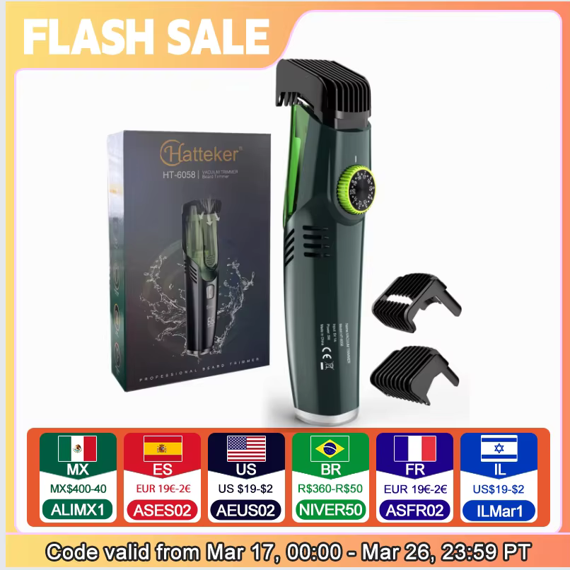 Tondeuse à barbe sans fil pour hommes, rasoir électrique Rechargeable, tondeuse sous vide intégrée p