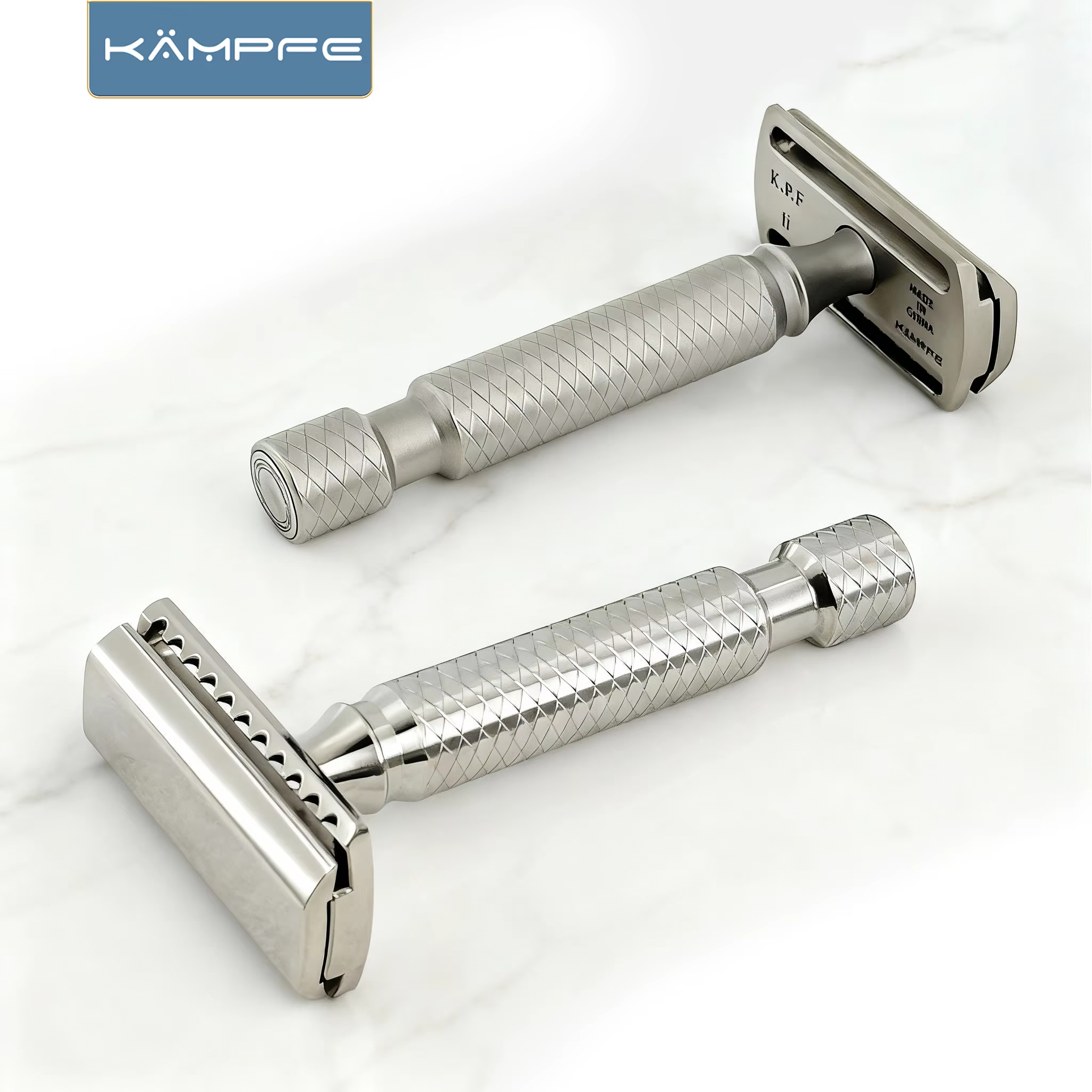 Rasoir de sécurité pour homme en alliage de titane, usinage de précision CNC KAMPFE, cadeau pour pet