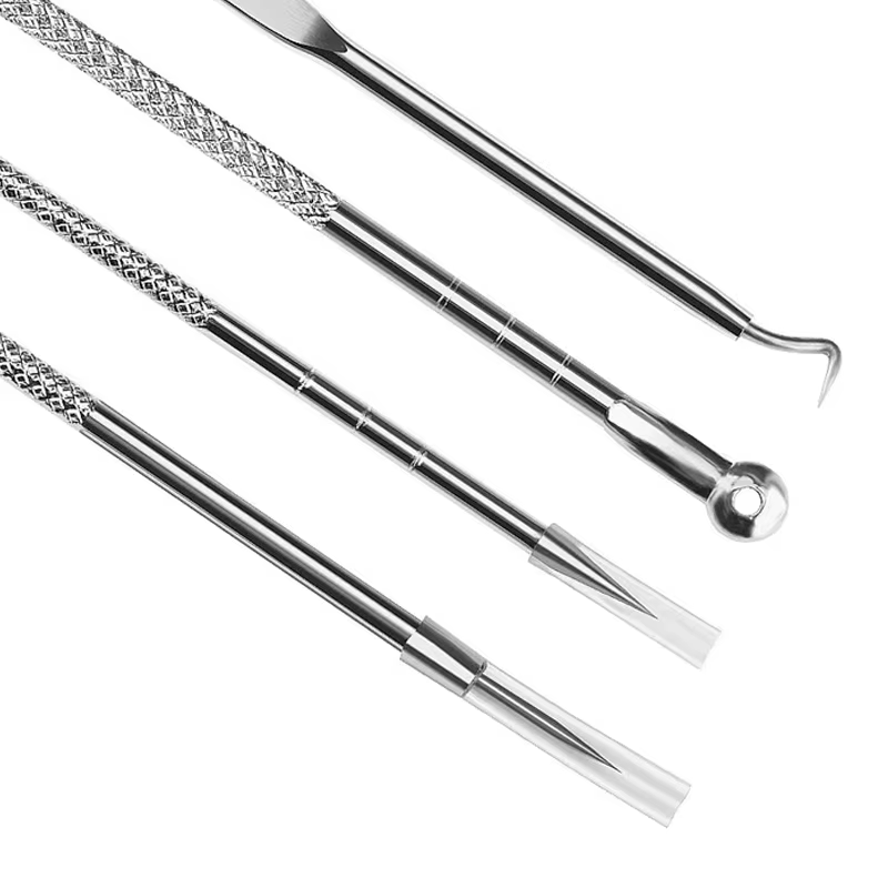 Pince à épiler ultra-fine pour points noirs et boutons, extracteur de points noirs, aiguille anti-ac
