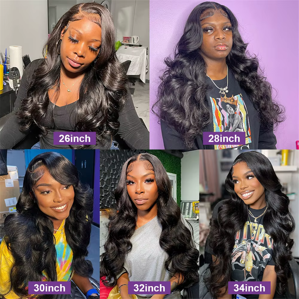 Perruque Lace Closure Wig Body Wave Naturelle, Cheveux Humains, 13x6, 13x4, 4x4, 5x5, 6x4, Sans Coll