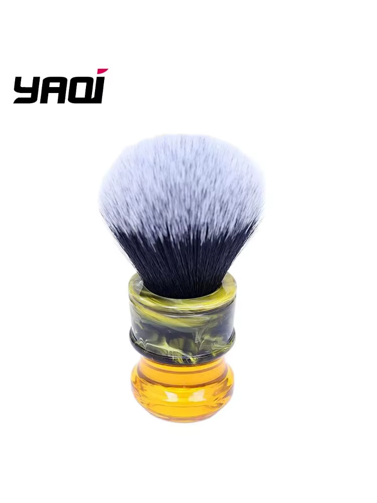 Yaqi 24MM hommes pinceaux de rasage humides Sagrada Familia noir/blanc smoking manche en résine de f