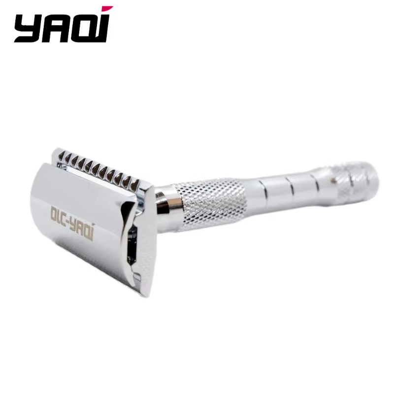 Promotion Flash 2026 Yaqi : Rasoir de Sécurité à Double Lame Orion, Couleur Chrome, pour Rasage Humi