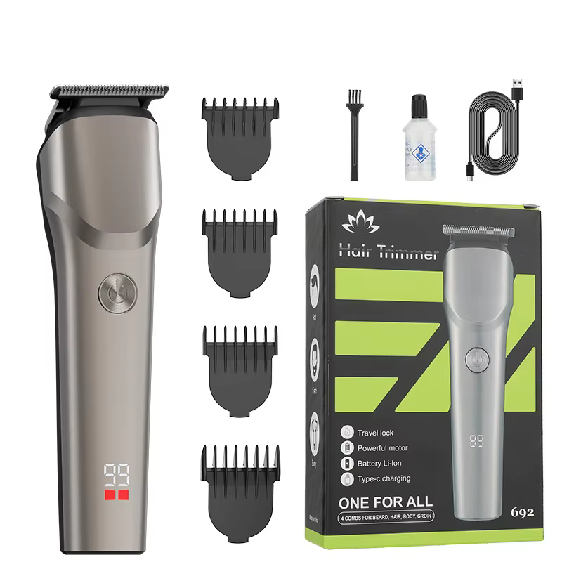 Tondeuse à cheveux électrique pour hommes, outils de toilettage rechargeables de type C